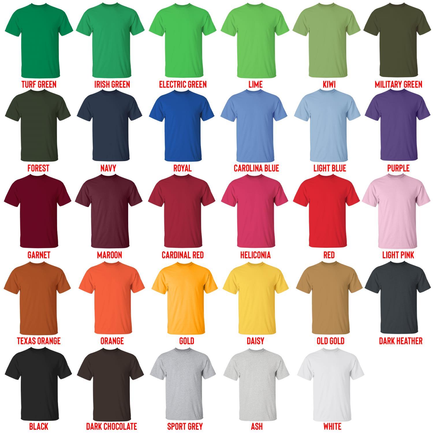 t shirt color chart - Regular Show Shop