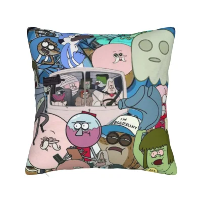 Cute Regular Show Cartoon Anime Decorative Home Throw Pillow