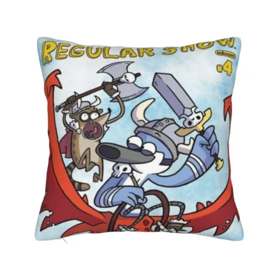 Cozy Regular Show Cartoon Anime Bedroom Decor Throw Pillow