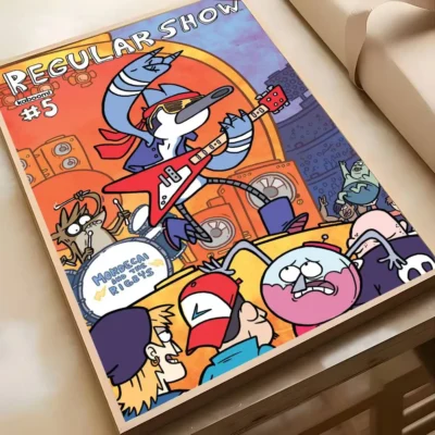 Regular Cartoon Show Movie Poster Art Living Room Decoration Wall Art