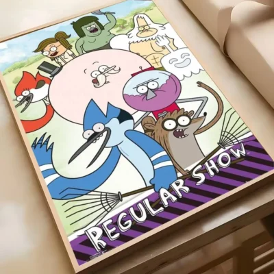 Regular Cartoon Show Movie Poster Art Funny Cartoon Theme Wall Art