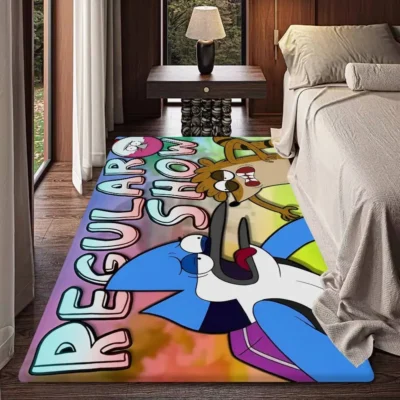 Cartoon R-Regular Show Balcony Decorative Floor Rug