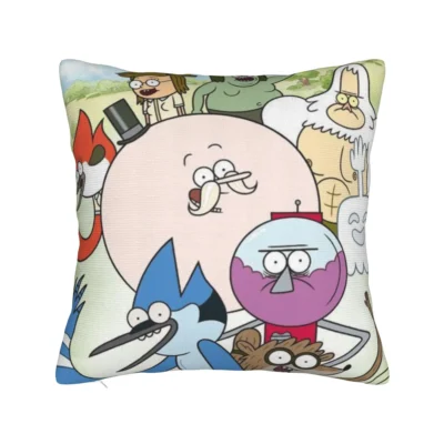 Funny Regular Show Cartoon Anime Sofa Decor Throw Pillow