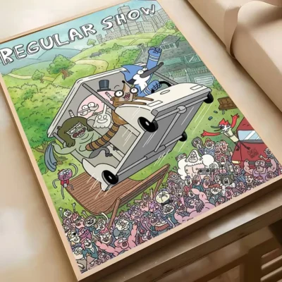 Regular Cartoon Show Movie Poster Art Premium Canvas Wall Art