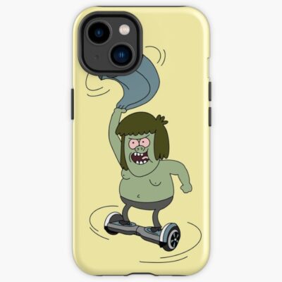 Muscle Man Spinning On A Hoverboard Iphone Case