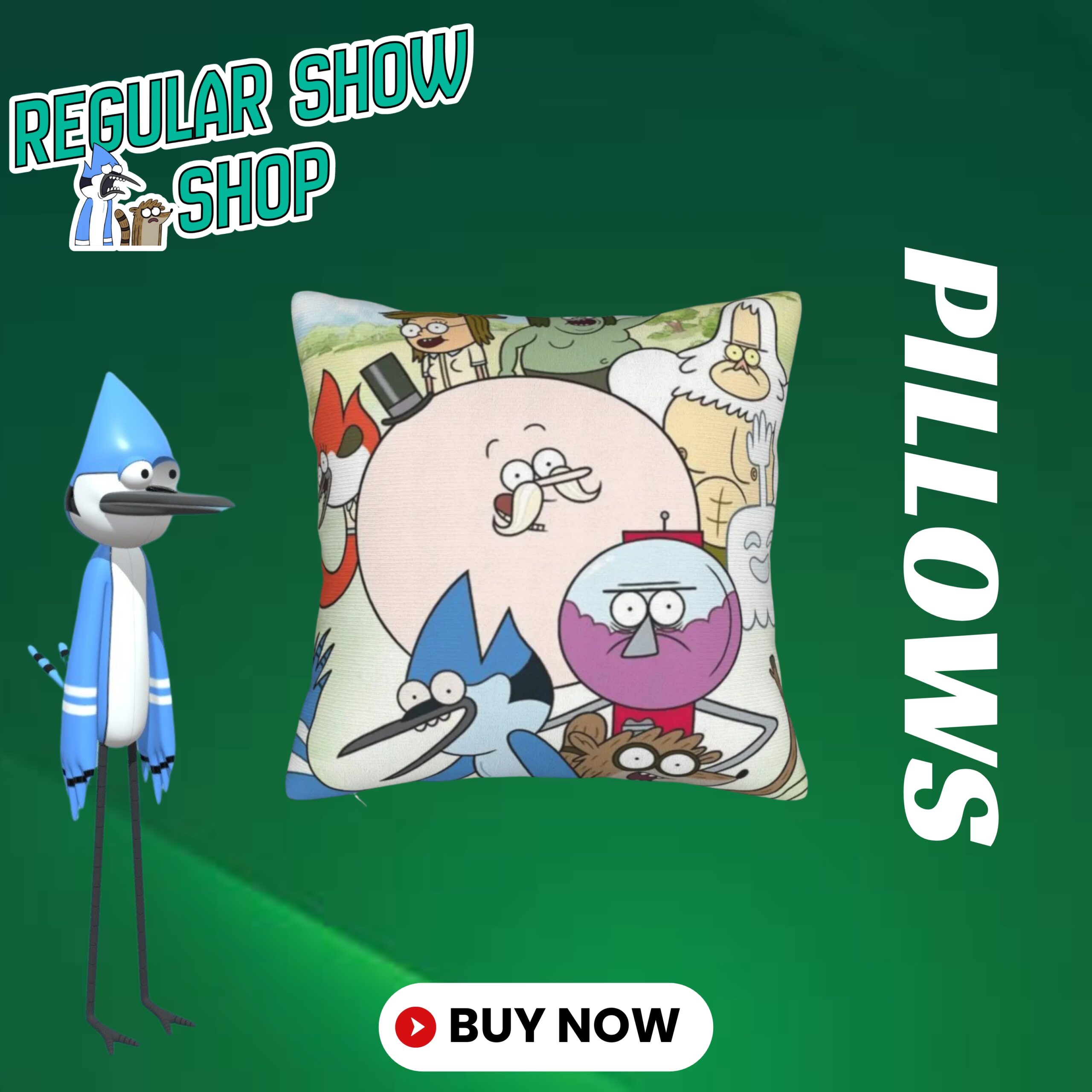 regular show throw pillow scaled - Regular Show Shop