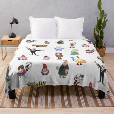 Gravity Falls Characters Throw Blanket