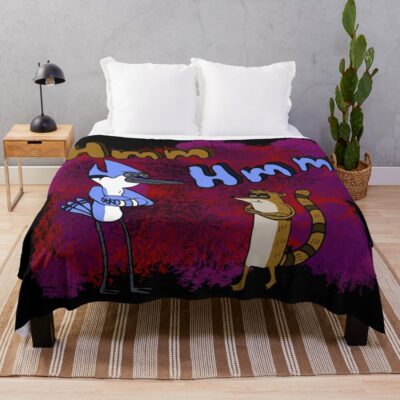 Hot Hmm Hmm Regular Show Throw Blanket