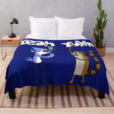 Yeah Yuhhh Regular Show Throw Blanket