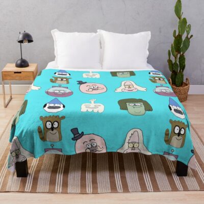 Faces Pattern Regular Show The Best Throw Blanket