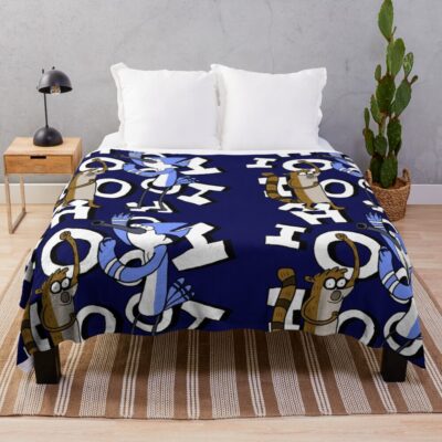 Ooooohh Mordecai And Rigby Regular Show Throw Blanket