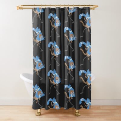 Minimal Regular Show Shower Curtain