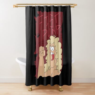 Top Fist Pump Poster Regular Show Shower Curtain