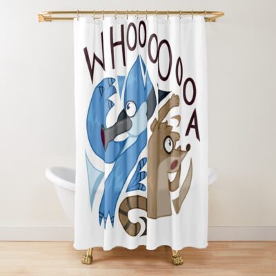 Bird And Raccoon Are Slackers Shower Curtain