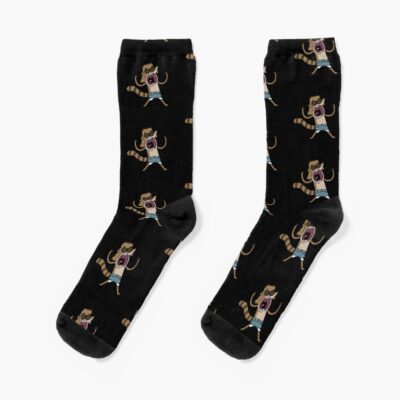 Rigby S Death Punch Of Death Regular Show Socks